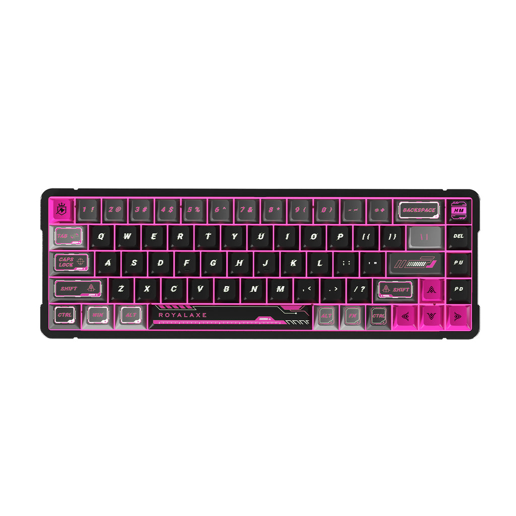 Clavier Royalaxe X68 Full Aluminium | Switchs Gateron Magnetic Jade | Disposition US Layout QWERTY | Clavier Mécanique Gamer Filaire RT FPS (Valorant, CS2)