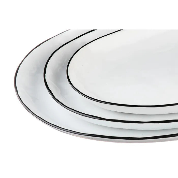 BJÖRN PURE Lot de 3 plateaux de service - Blanc neige