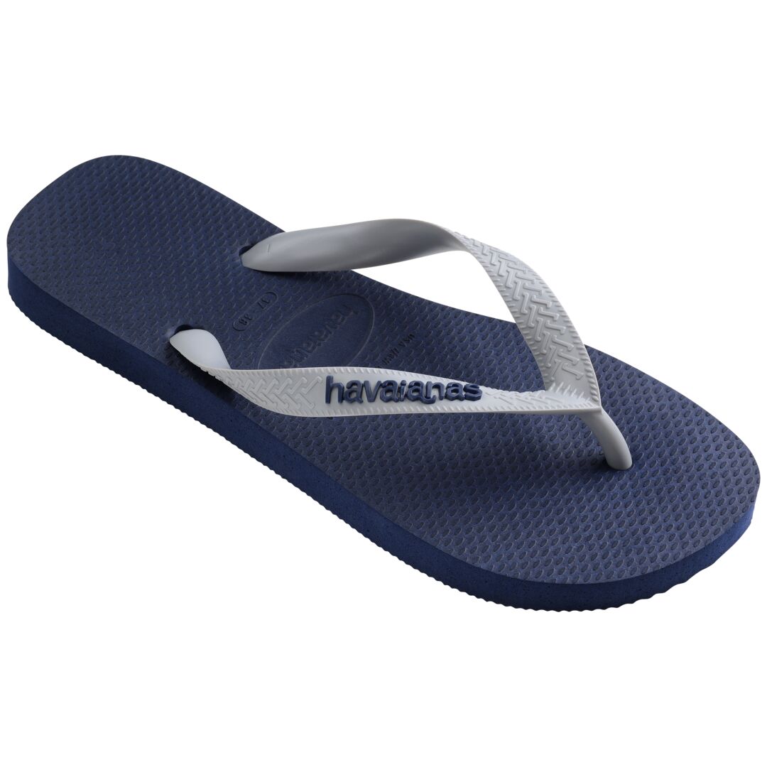 HAVAIANAS Top Logo Pop Up Tongs Navy/Ice Grey