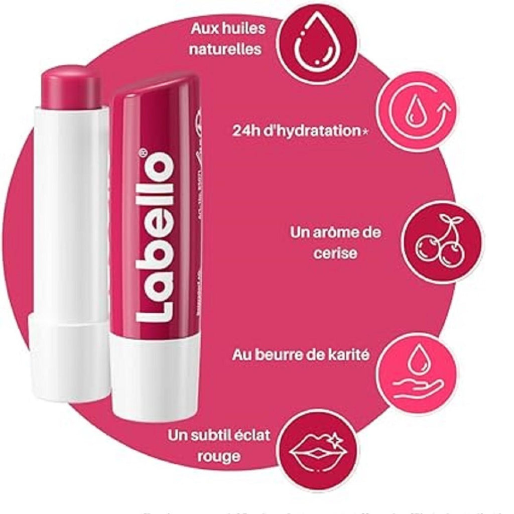 Labello Lèvres Stick Baume à Lèvres Fruity Shine Cherry