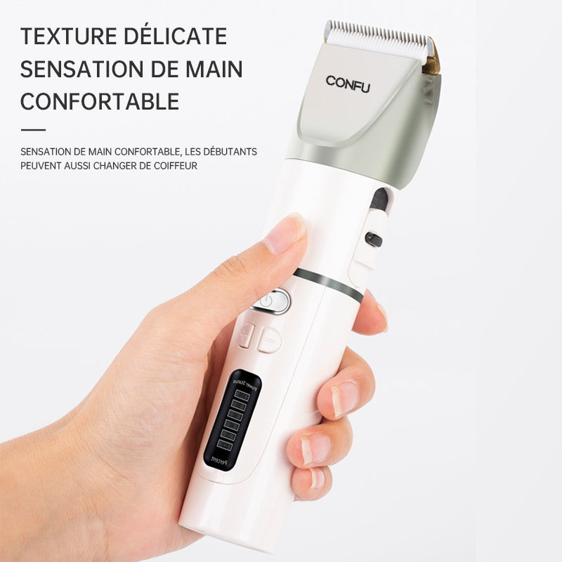 CONFU T105 Tondeuse à cheveux électrique pour adultes, usage domestique, rasage des cheveux, spéciale barbier et salon de coiffure, lame en céramique