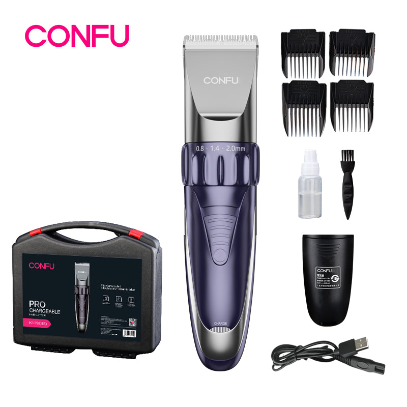 CONFU T90 Tondeuse à cheveux électrique adultes et enfants, ensemble d'outils de coiffure pour usage autonome à domicile et en salon de coiffure