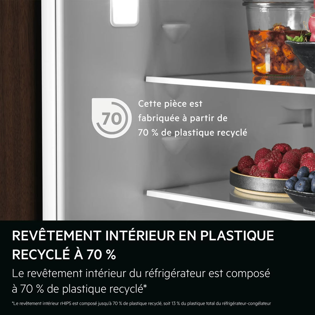 AEG NSC6M18FES Réfrigérateur-congélateur combiné encastrable - 249 L - TwinTech No Frost - Blanc - Classe E