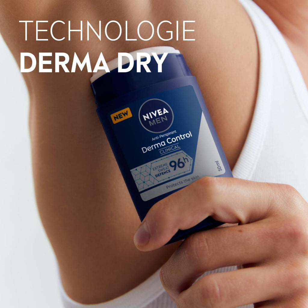 NIVEA MEN Déodorant Aisselles Derma Dry Control 96H Stick 50 ml