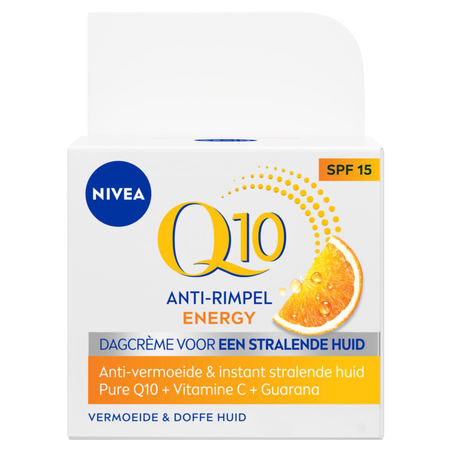 NIVEA Q10 Crème Anti‑Rides Energy Soin Jour visage FPS15 - 50 ml