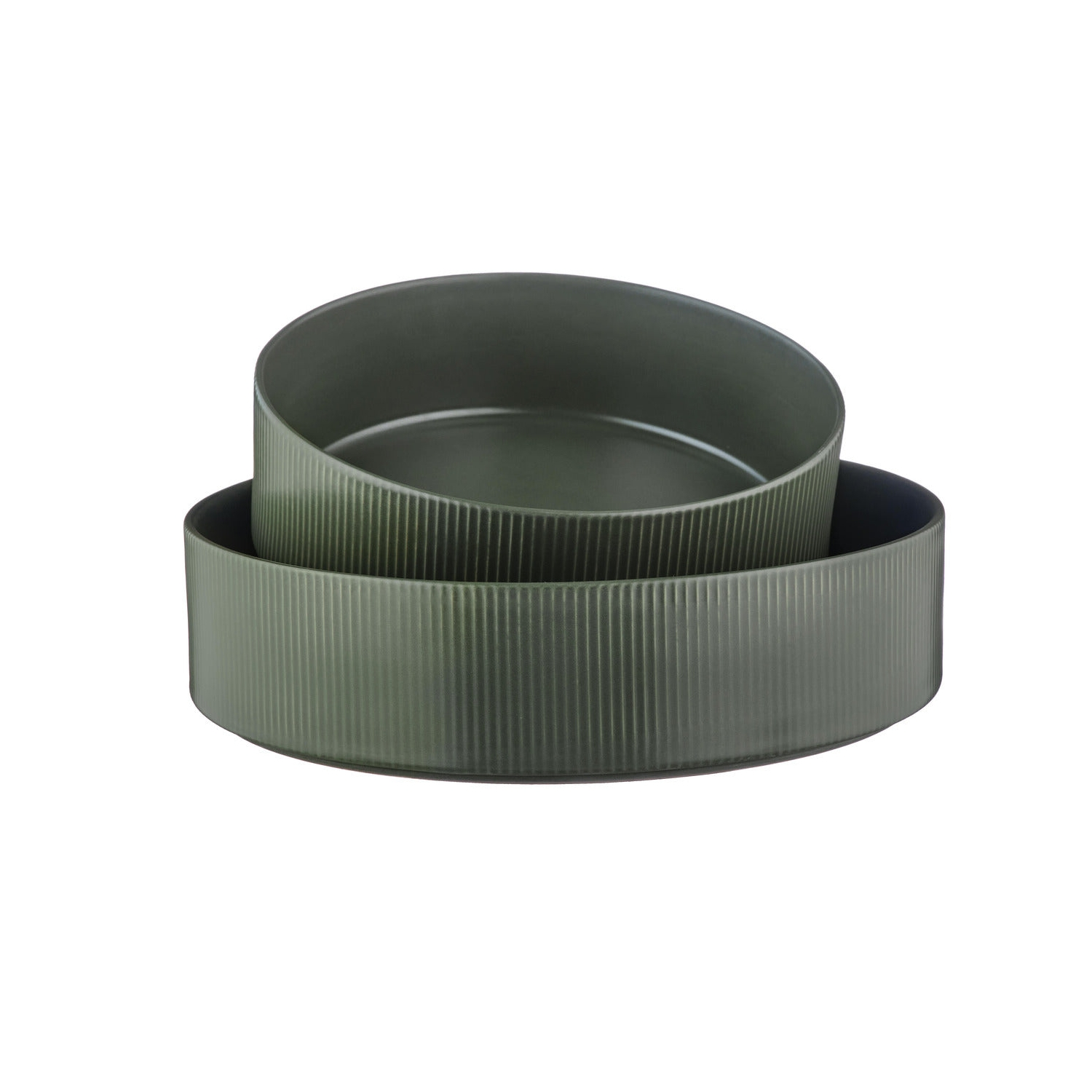 Björn Lot de 2 saladiers olive SCANDI - Ø21,5/Ø27,5 cm
