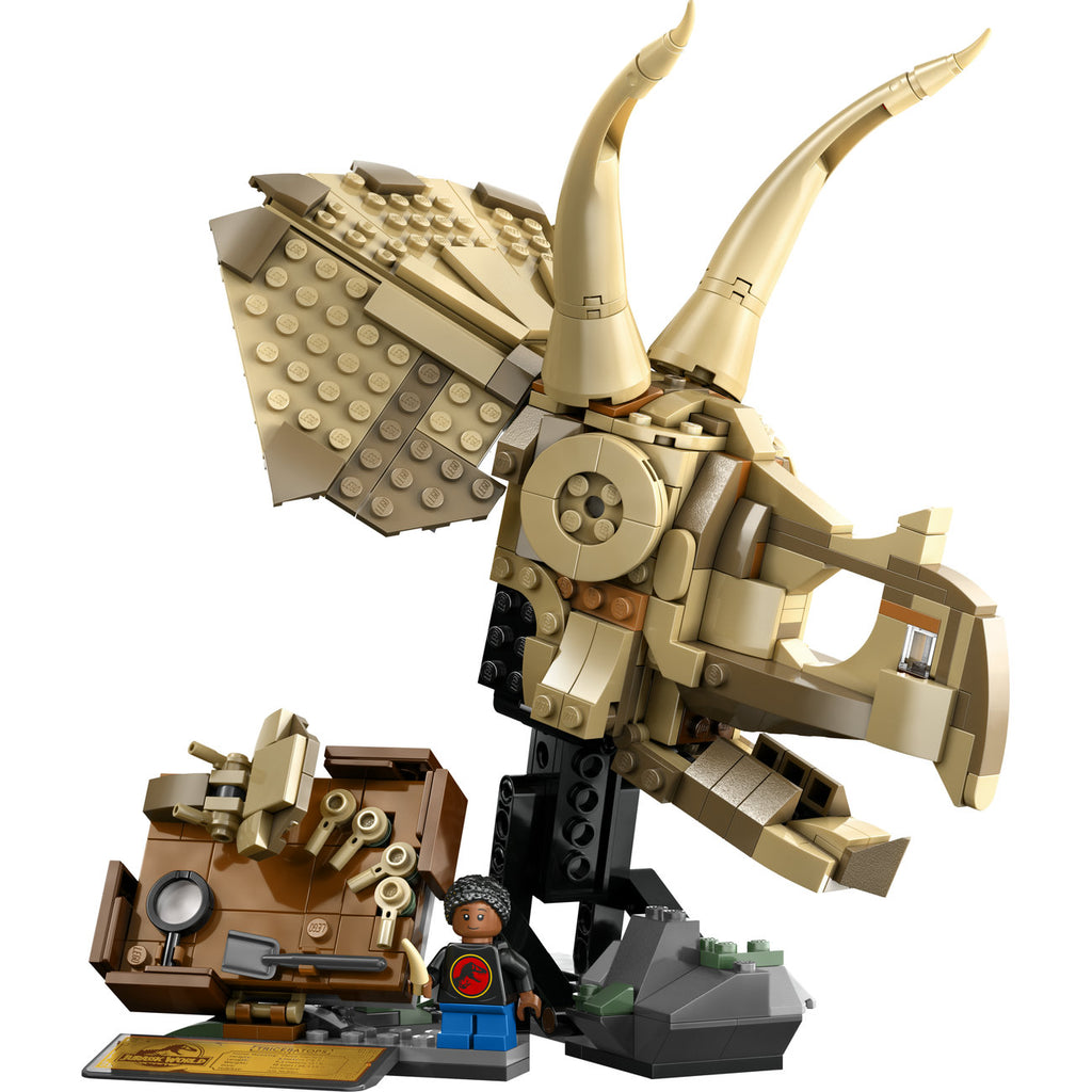LEGO Jurassic World Fossiles de Dinosaures : Crâne de Tricératops 76969 Set de Jouets de Construction (468 Pièces)