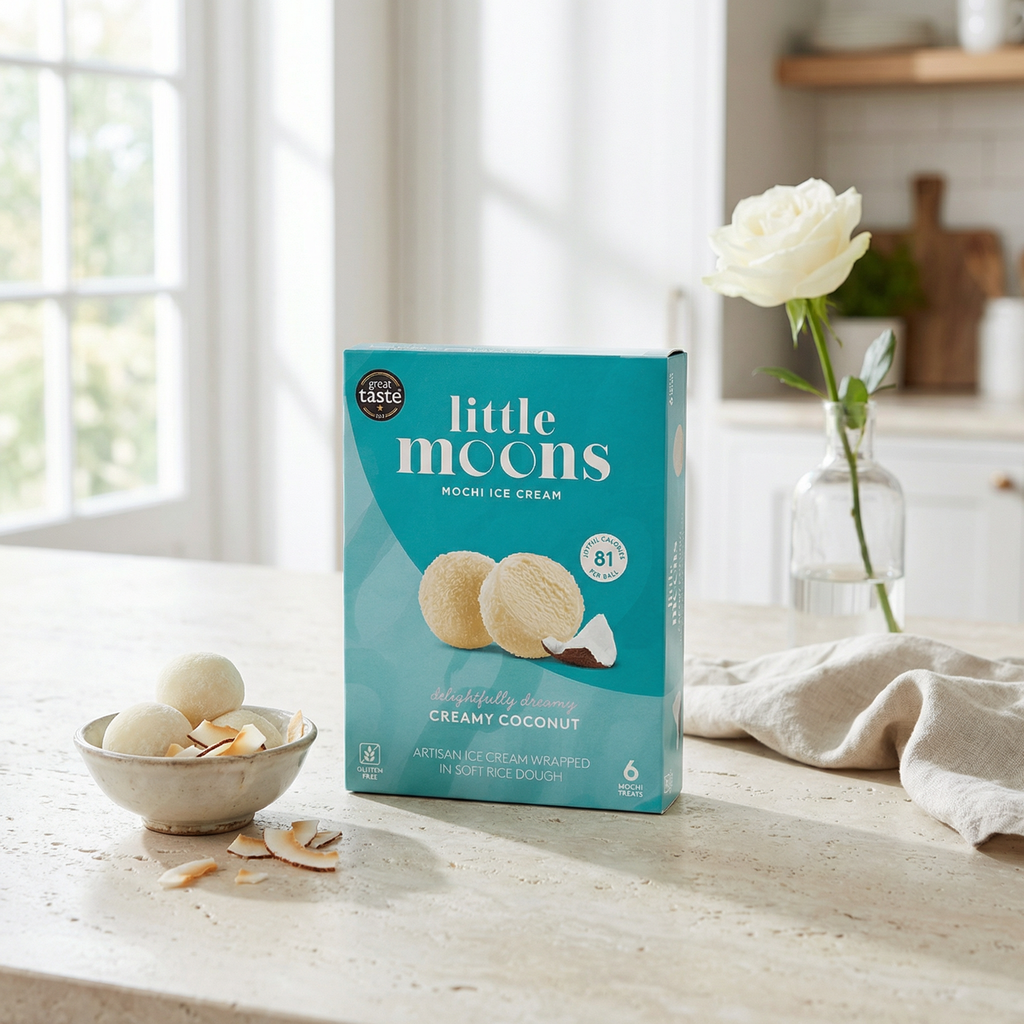 LITTLE MOONS Mochis glacés saveur noix de coco crémeuse - 192 g