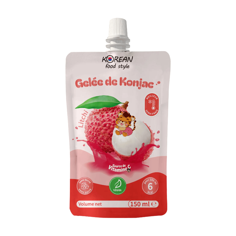 KOREAN FOOD STYLE Boisson à la gelée de konjac saveur litchi 150 ml