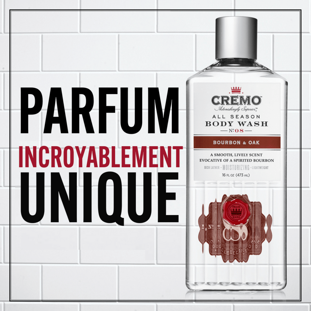 CREMO Bourbon & Oak - Gel Douche - Hydratant & Épicé - 473 ml
