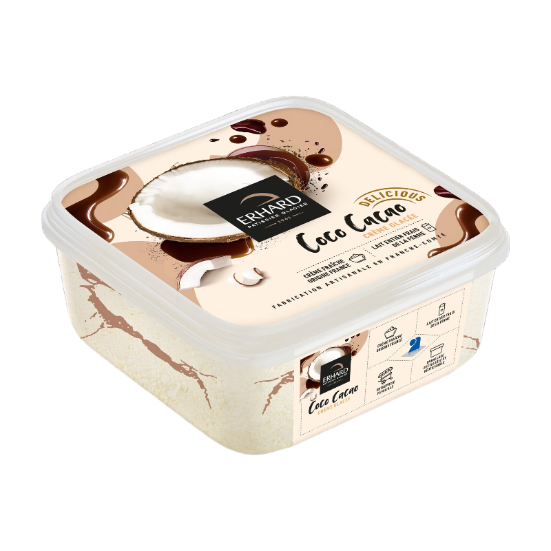 Erhard Crème glacée coco chocolat - 450 g