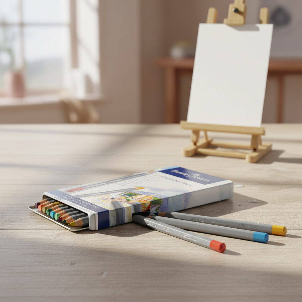 Faber-Castell Goldfaber Aqua Boîte métal de 12 crayons de couleur aquarellables