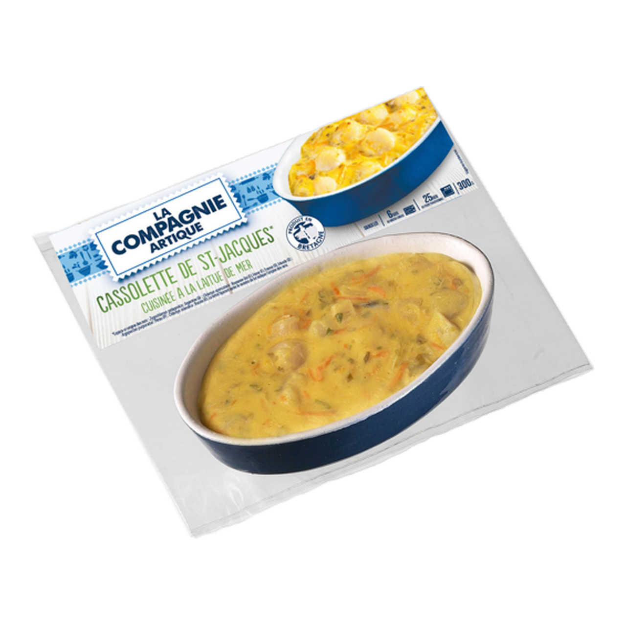 LA COMPAGNIE ARTIQUE Cassolette de St Jacques cuisinée à la Laitue de Mer 300g