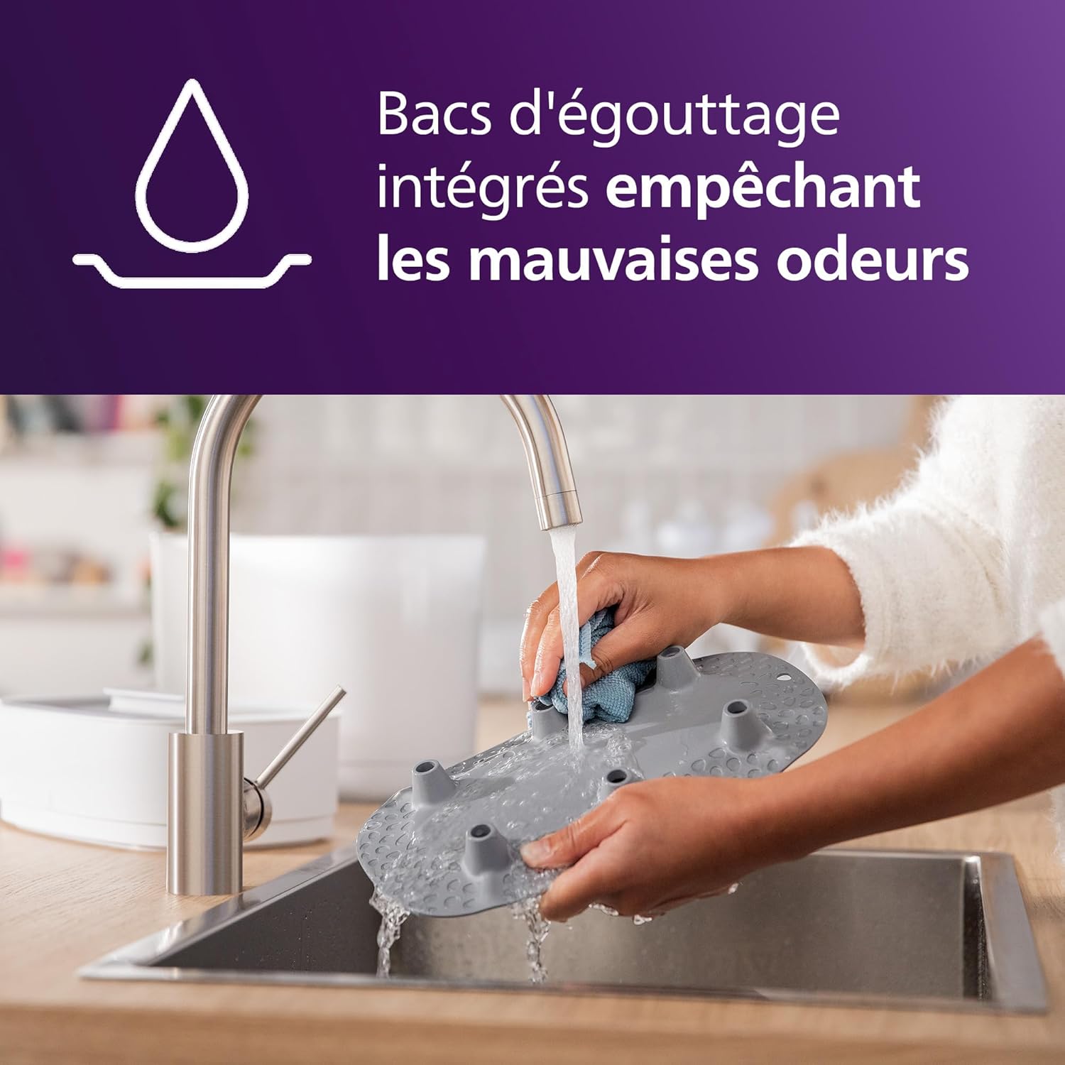 Philips Avent SCF291/00 - Stérilisateur Électrique à Vapeur 3-en-1 pour Biberons et Accessoires - Blanc