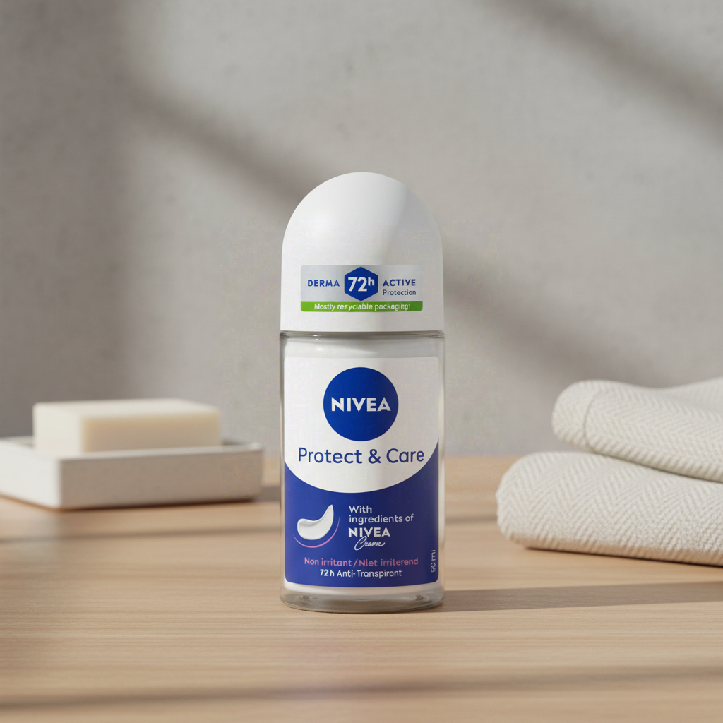 NIVEA Déodorant Femme Aisselles Protect & Care Protection 72h Bille 50ml