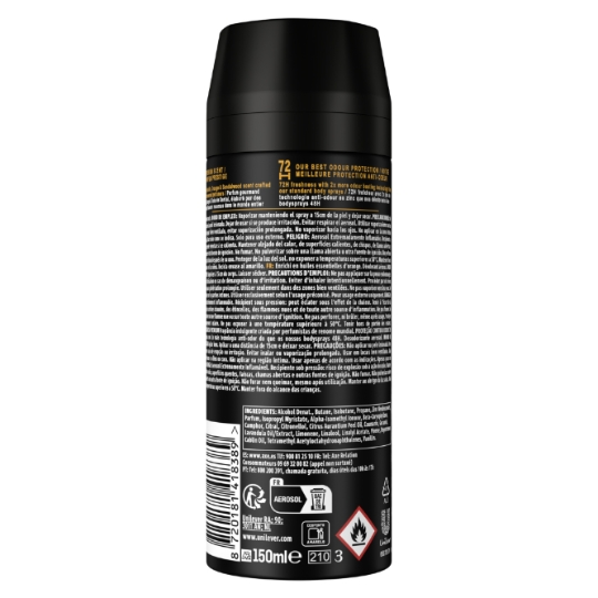 AXE Black Vanilla Déodorant Spray Pour Homme Collection Prestige - 150 ml