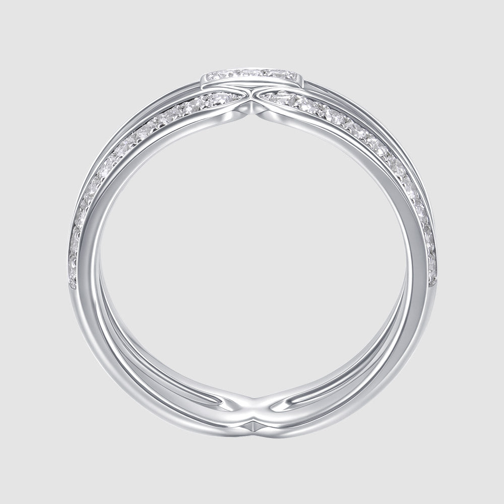 ALAIN MICHAL Bague entrelacée demi-pavée de diamants, Taille 54