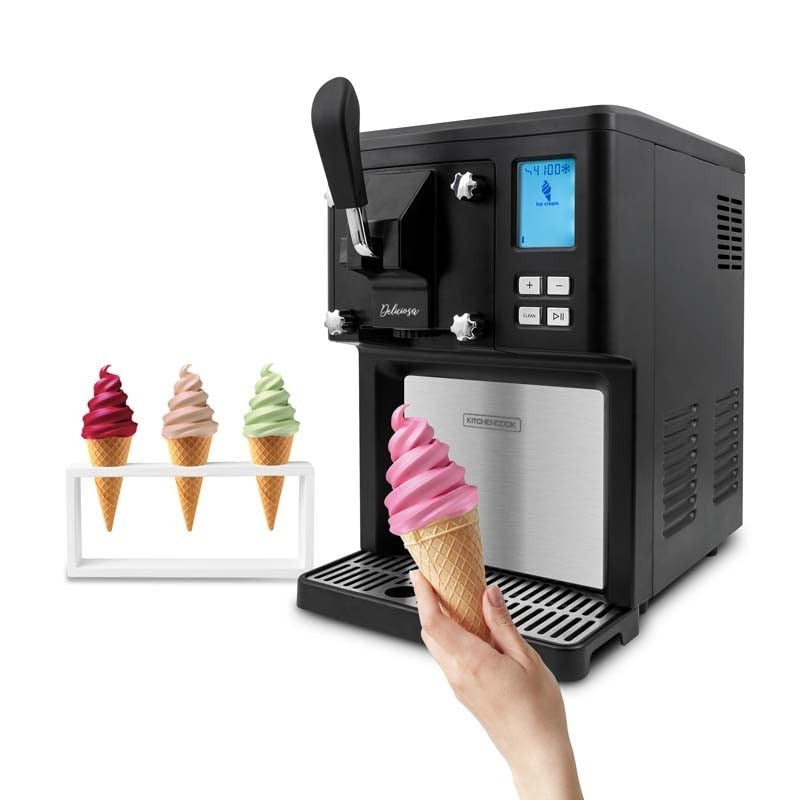 KITCHENCOOK Deliciosa - Sorbetière 3-en-1 de qualité semi-professionnelle