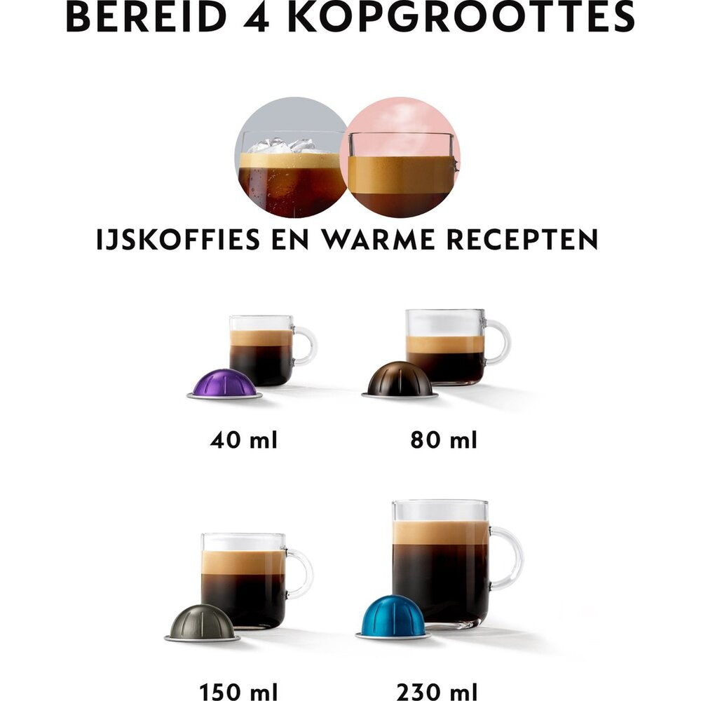 Nespresso Vertuo Next ENV90.Y - machine à café - 5 tailles de tasse - Wi-Fi/Bluetooth - chauffe rapide - Jaune
