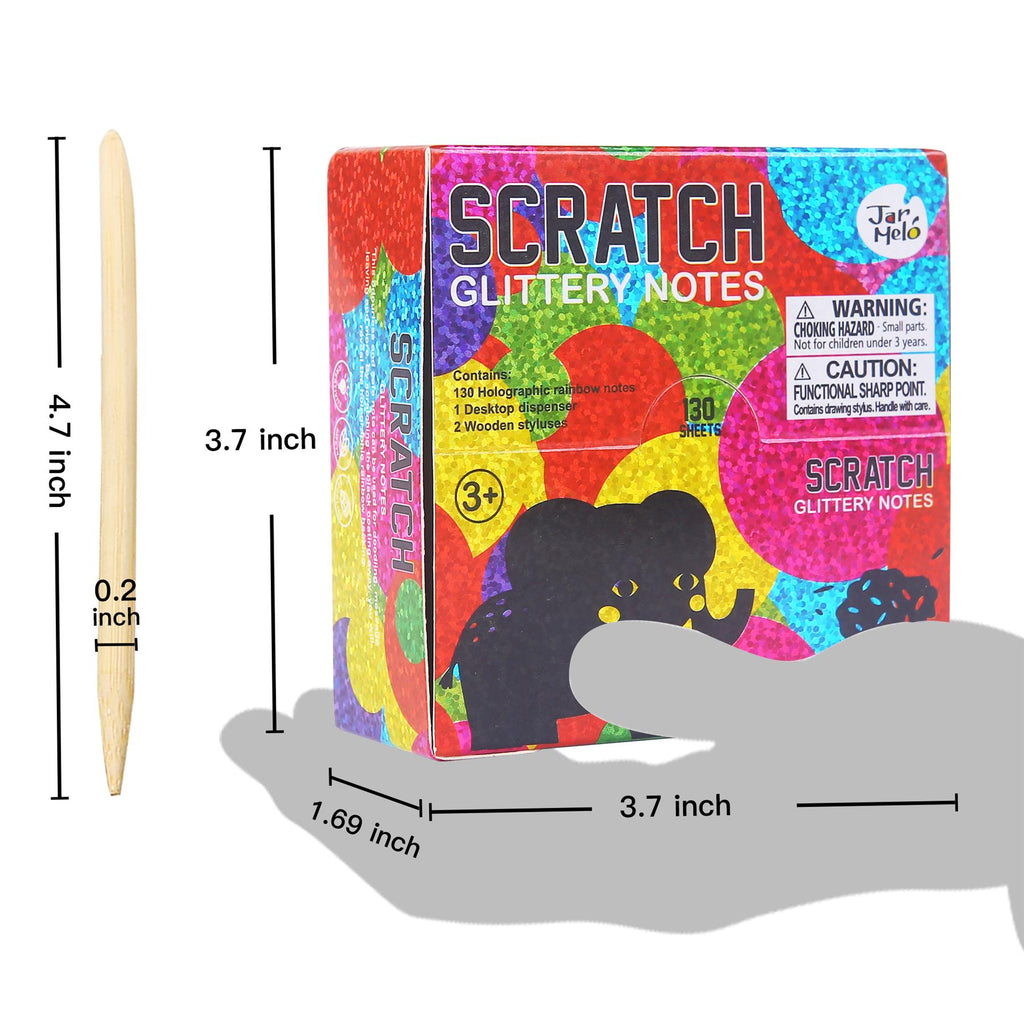 Jar Melo Kit d’art au grattoir avec notes - Arc-en-ciel