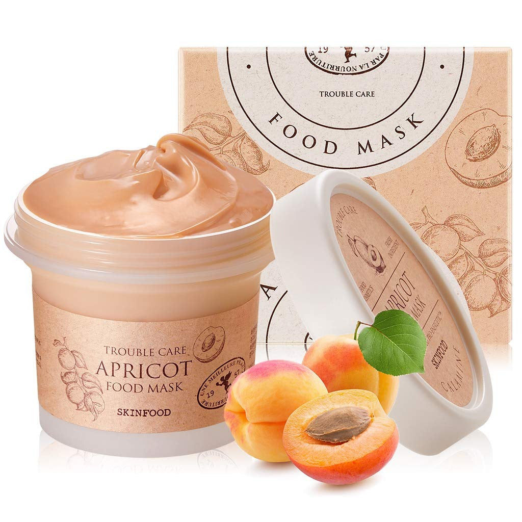 SKINFOOD Masque Alimentaire à l'Abricot Masque Nettoyant Apaisant & Purifiant pour les Pores 120 g