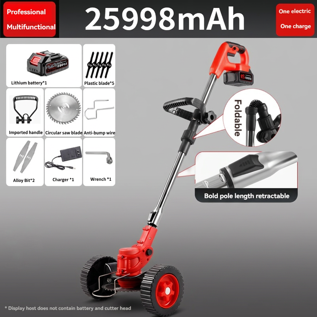 Tondeuse à main manuelle - Lame en acier tranchant rouge Design ergonomique Outil de taille de jardin léger