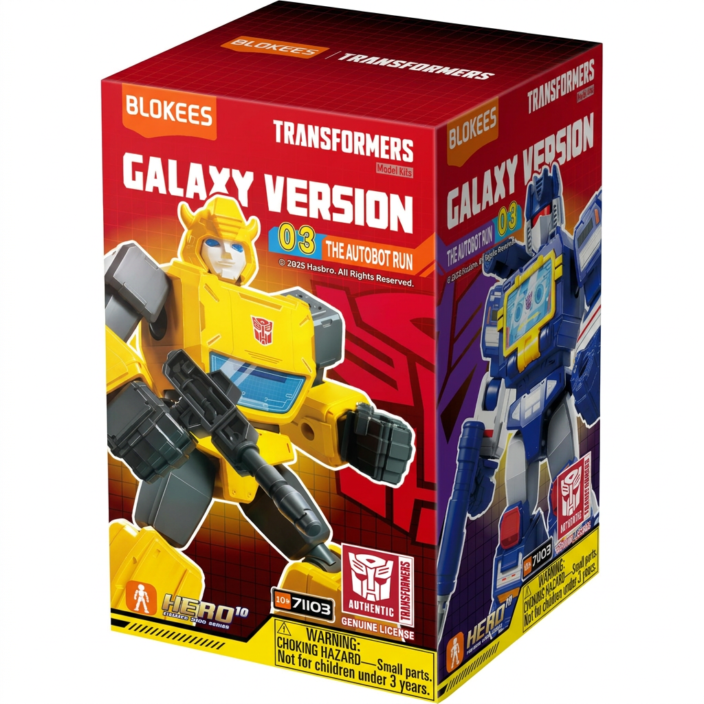 Blokees Figurines Transformers Version Galaxy 03 The Autobot Run Kits de Modèle de Personnage d'Action Surprise, Jouets de Design Aléatoire pour Décoration d'Intérieur, Coffret de Jouets Cadeau de Collection pour Enfants et Adultes