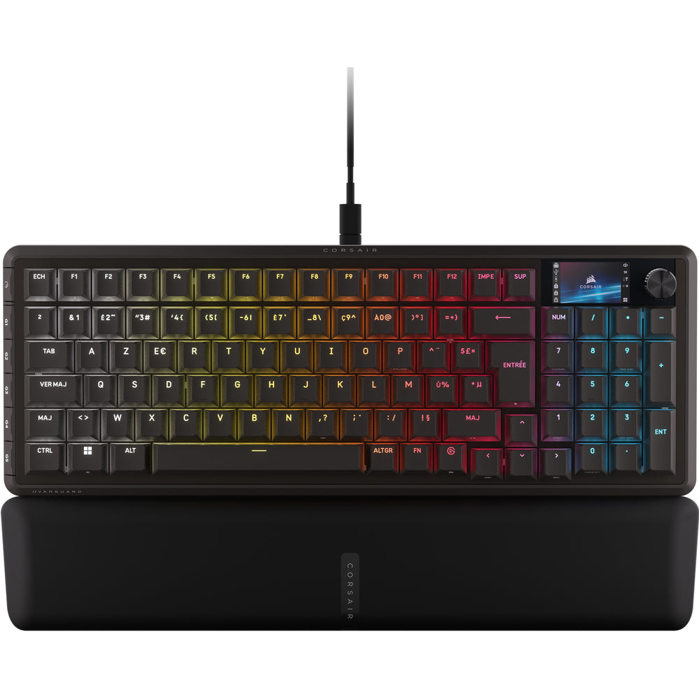 Corsair VANGUARD PRO 96 Clavier Gaming Magnétique Filaire RGB 96% - AZERTY - Noir