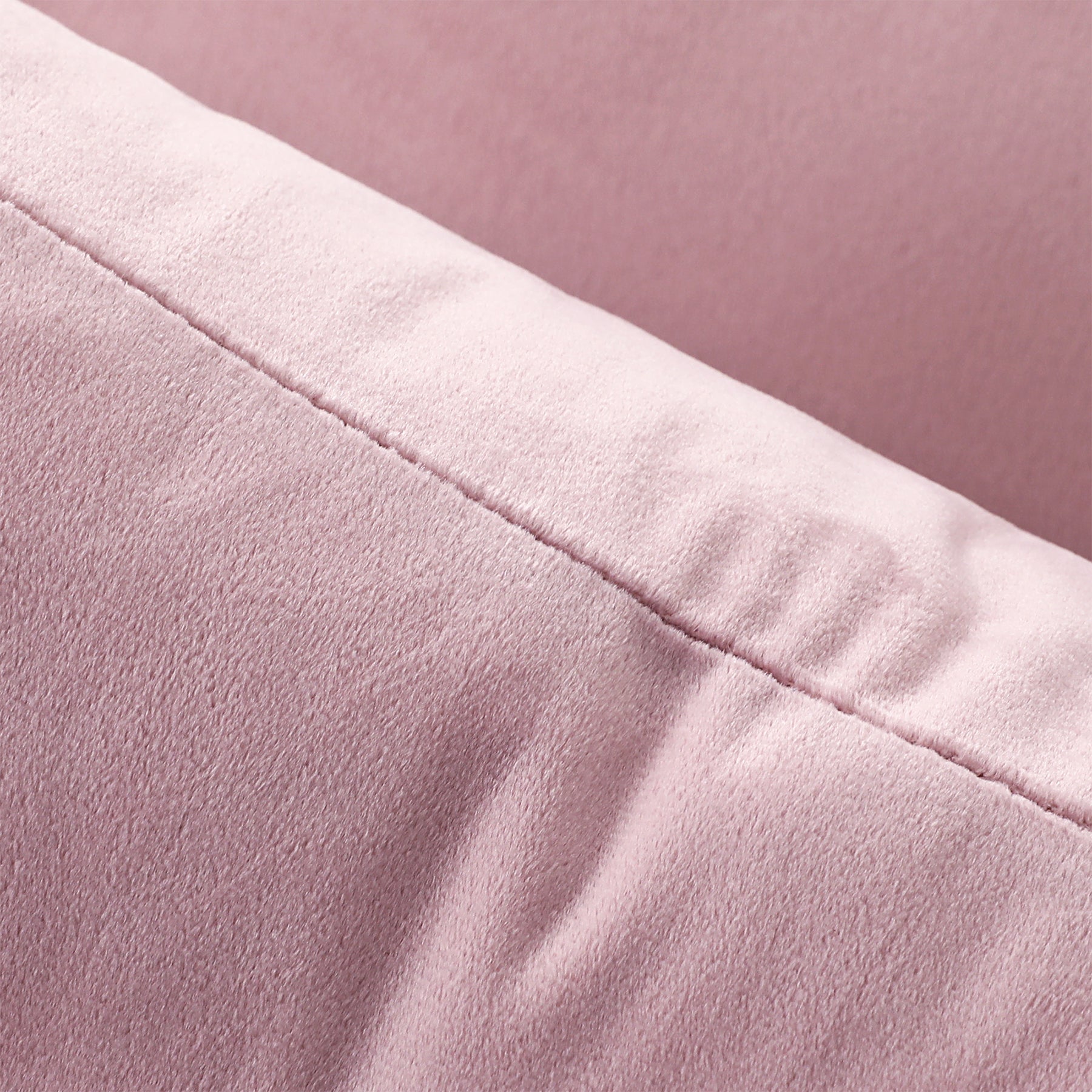 Deconovo Housse de coussin en velours néerlandais, coloris rose, 45 x 45 cm, 1 pièce