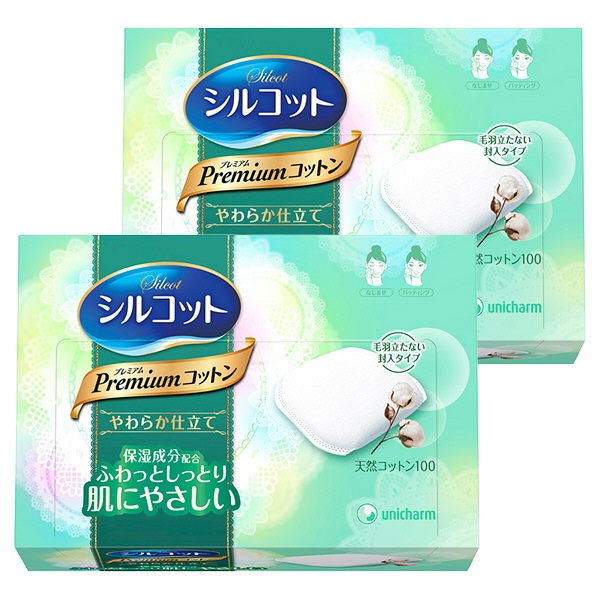 Unicharm Silcot Premium Coton doux démaquillant - 66 pièces