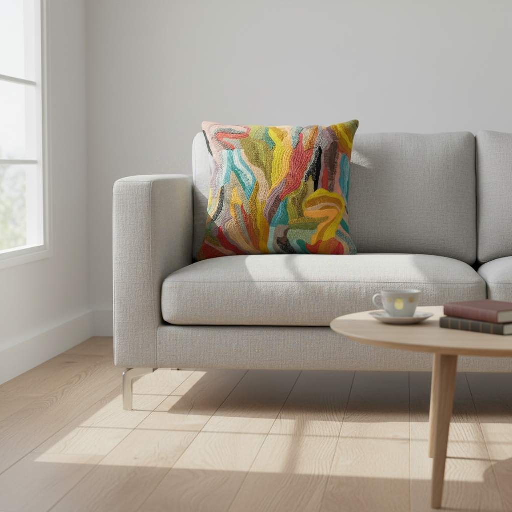 HOUSSE de COUSSIN BRODE BETTY MINERAL