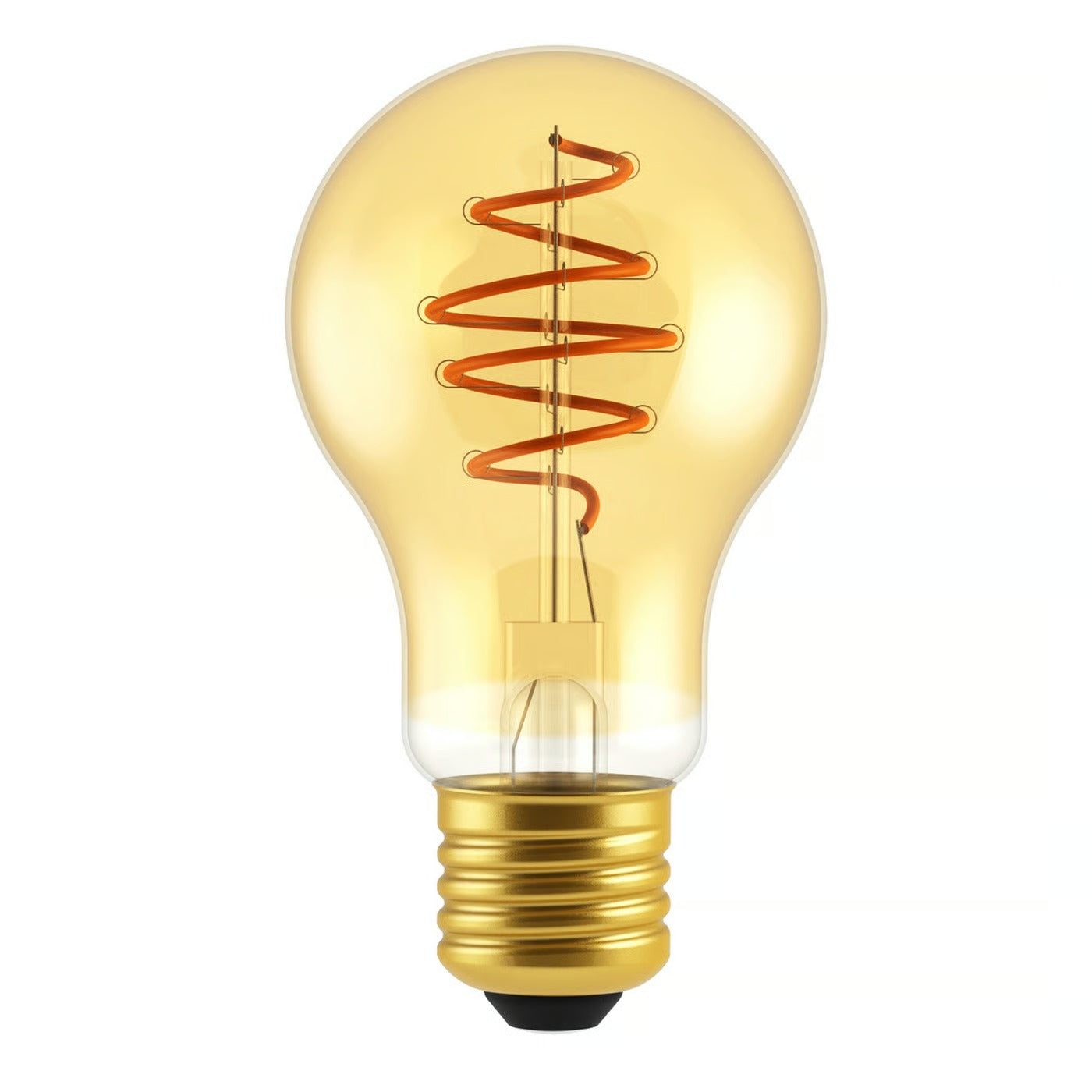 Ampoule DECO - E27 A60 standard Spiral Dimmable, verre ambré - blanc chaud 2200K 400 lm. - Nordlux