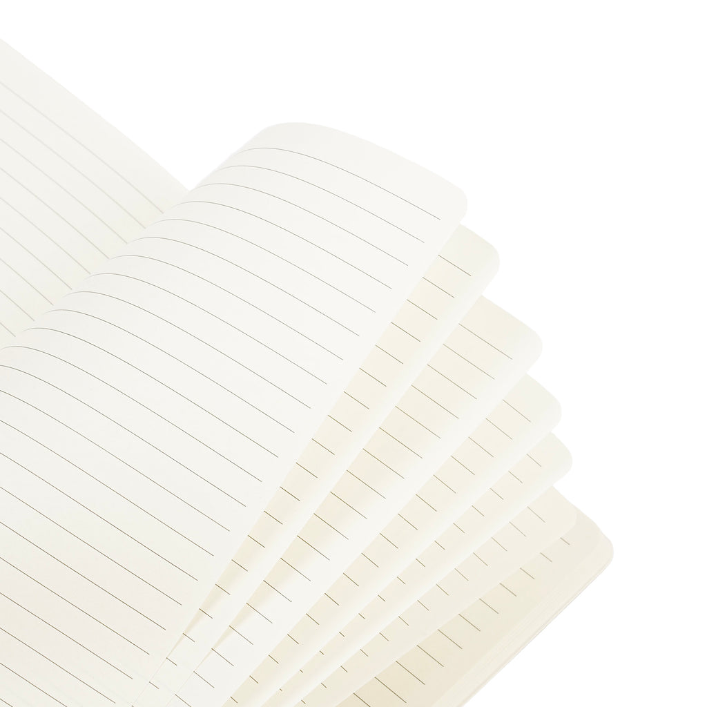 Jubiluu Lot de 3 carnets cousus A5 à couverture souple - 50 feuilles 80 g papier offset - Journal ligné crème classique pour école, bureau, journal intime ou prise de notes quotidienne - Floral éclatant