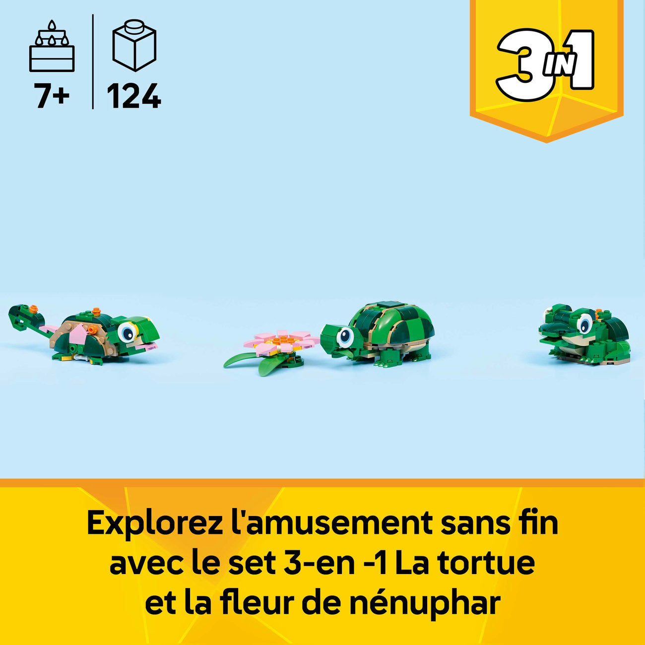 LEGO Creator 31377 La tortue et la fleur de nénuphar