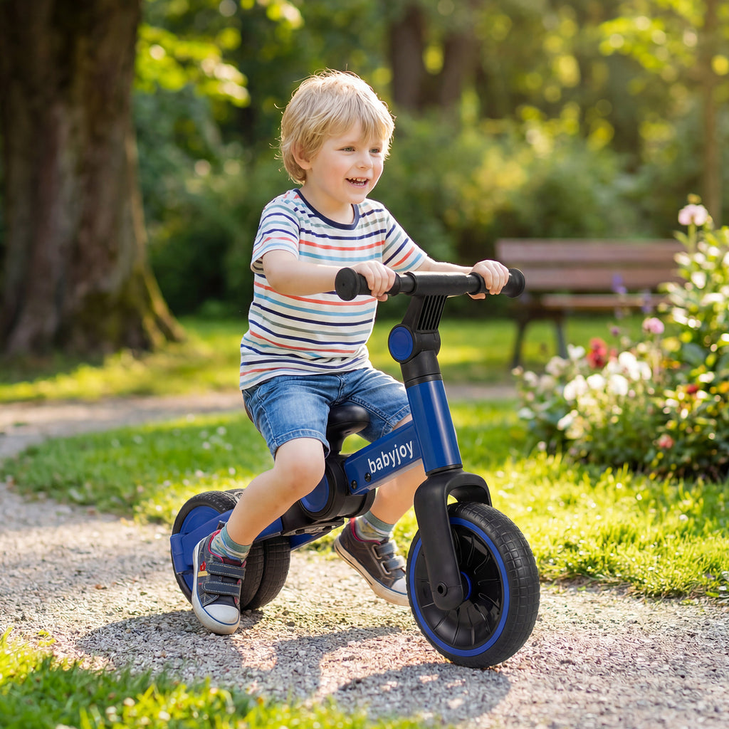 Vélo 5-en-1 pour enfants / draisienne, avec pédales amovibles - Bleu