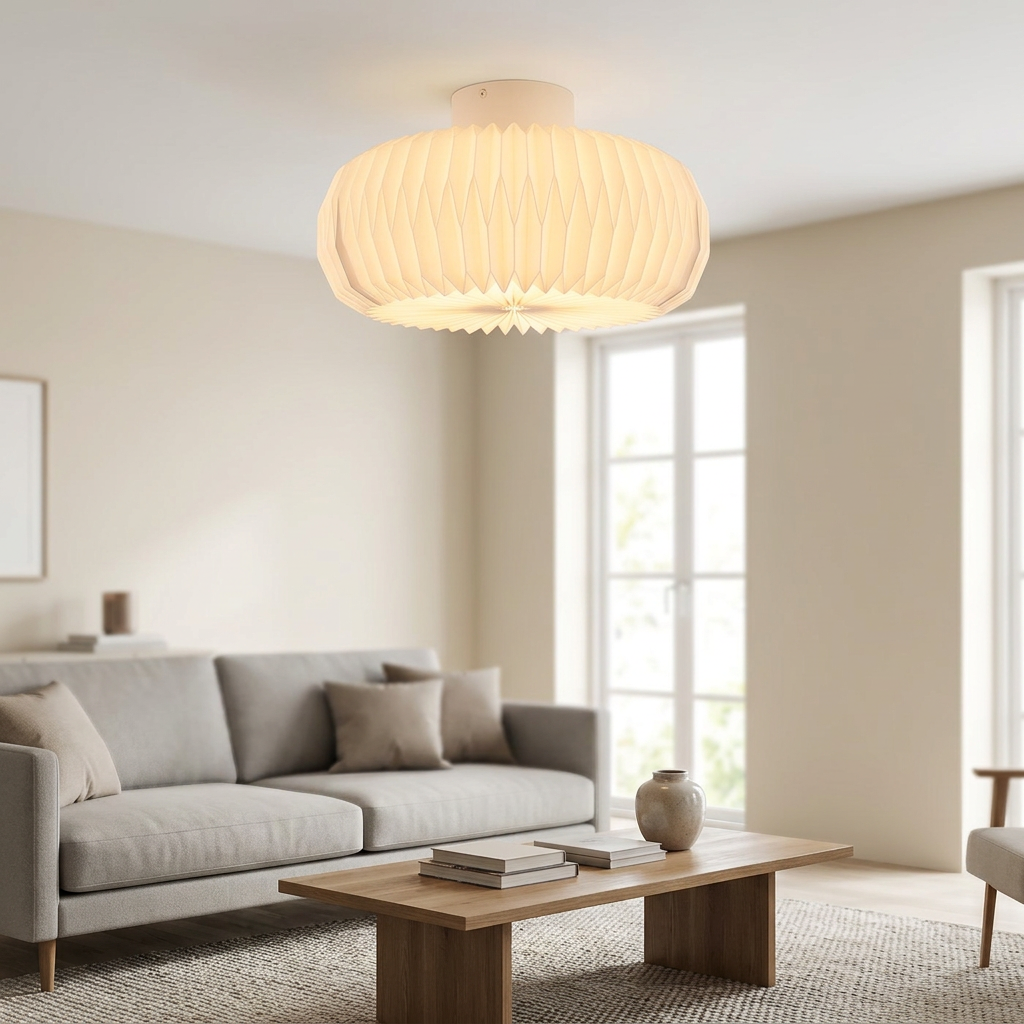 Plafonnier BELLOY 40 papier FSC blanc IP20 E27 - Nordlux, Intérieur