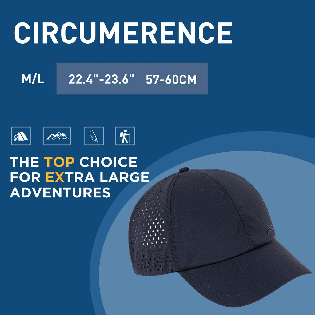 TOP-EX Casquette de baseball non structurée pour la course, en maille respirante, à séchage rapide, avec bandeau anti-transpiration rafraîchissant, taille M/L - Gris