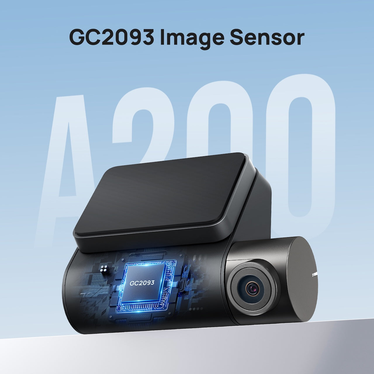 Dashcam 70mai A200-1, Double Caméra 1080P HDR Avant et Arrière, Enregistrement Fluide 60 FPS (Avant), 70mai Night Owl Vision, FOV 130°, Écran IPS 2'', Contrôle via App WiFi