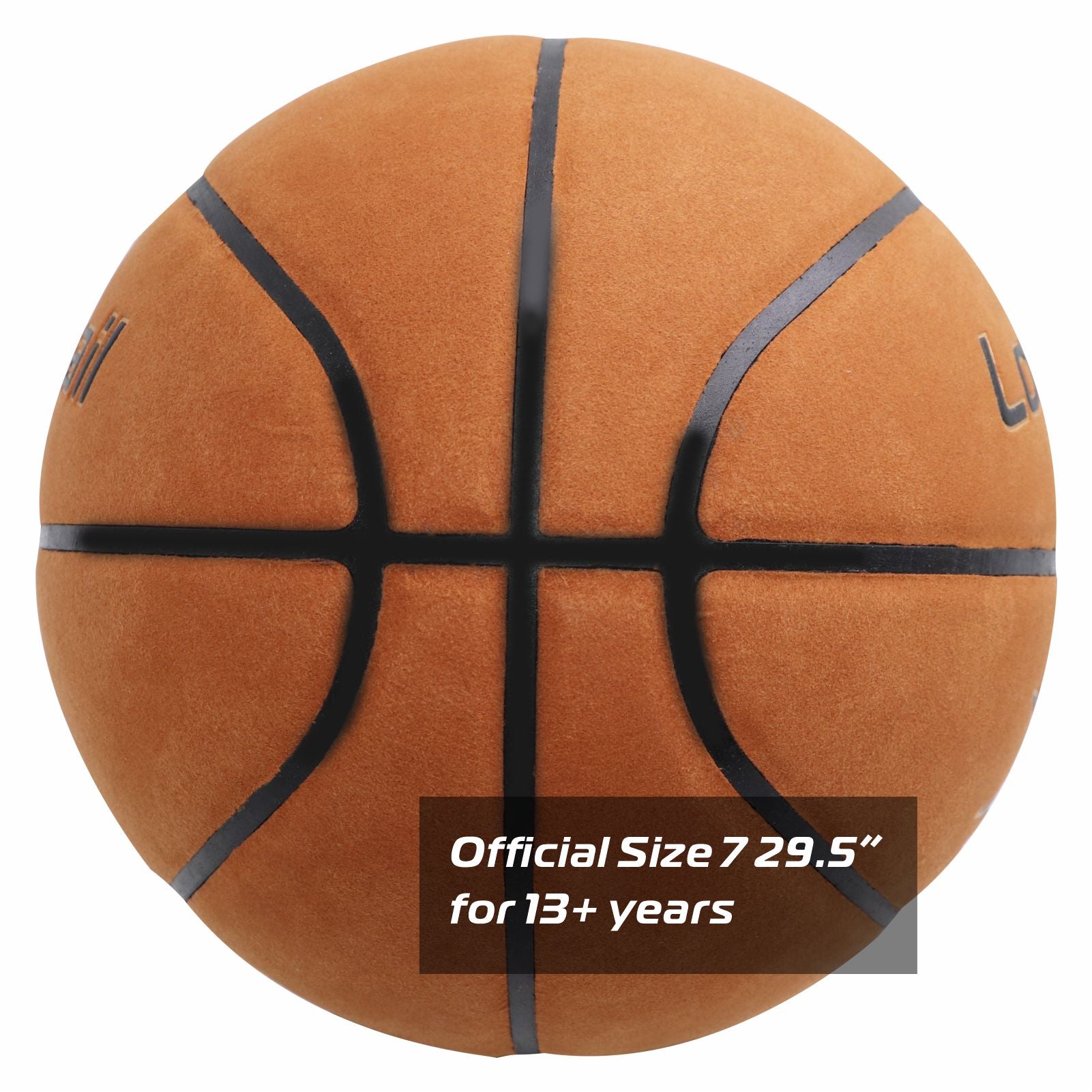 LONGSAIL Ballon de basket premium en cuir composite/microfibre marron - Taille #7