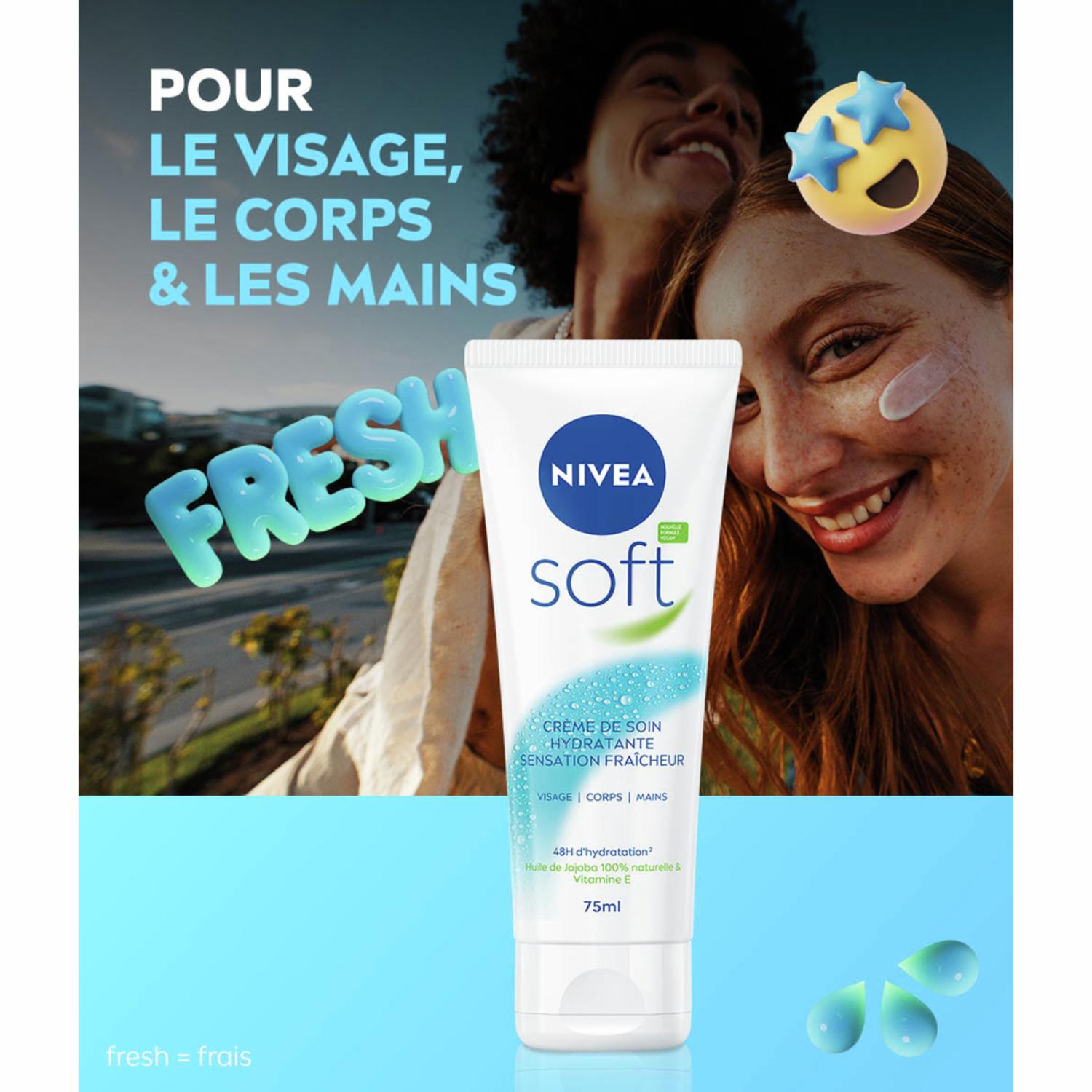 NIVEA Soft Crème Hydratante Tube - 75 ml