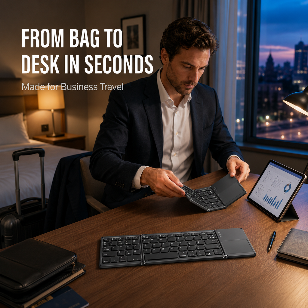 VoxorAI B033 est doté d'un pavé tactile et d'un pavé numérique. Ce clavier sans fil portable de taille standard est compatible avec les PC, les ordinateurs portables, les iPad