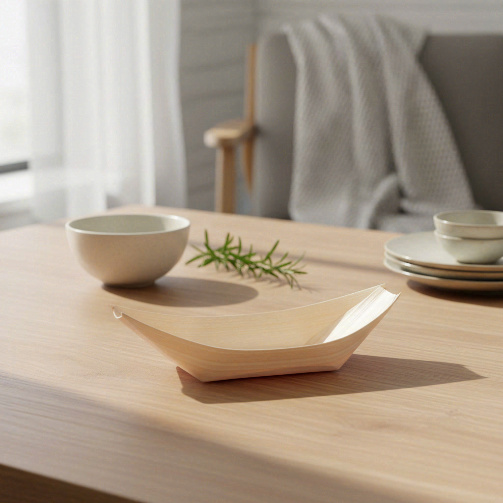 Barquettes en bois pour amuse-bouches - 6 pièces