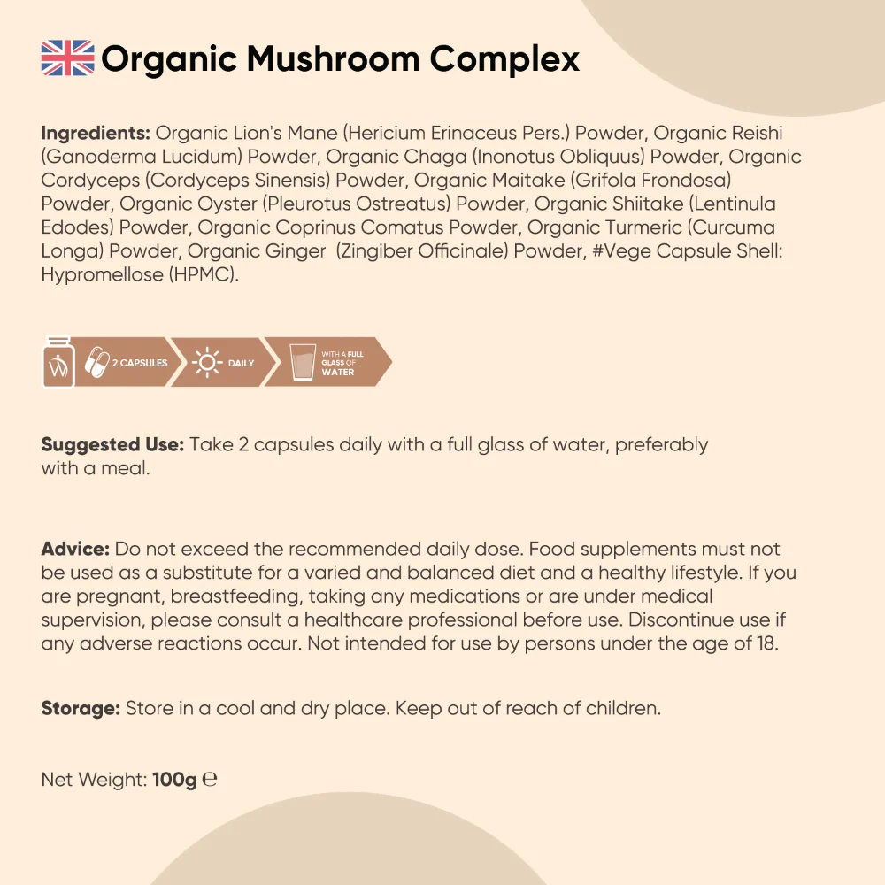 WeightWorld Complexe de champignons biologique - 180 gélules