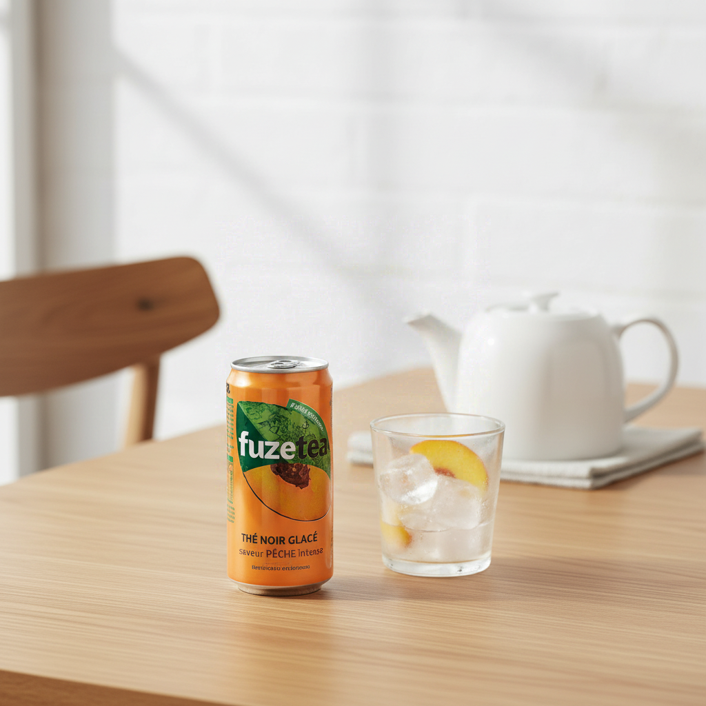 Fuze Tea Thé glacé à la pêche, Lot de 24 x 33 cl