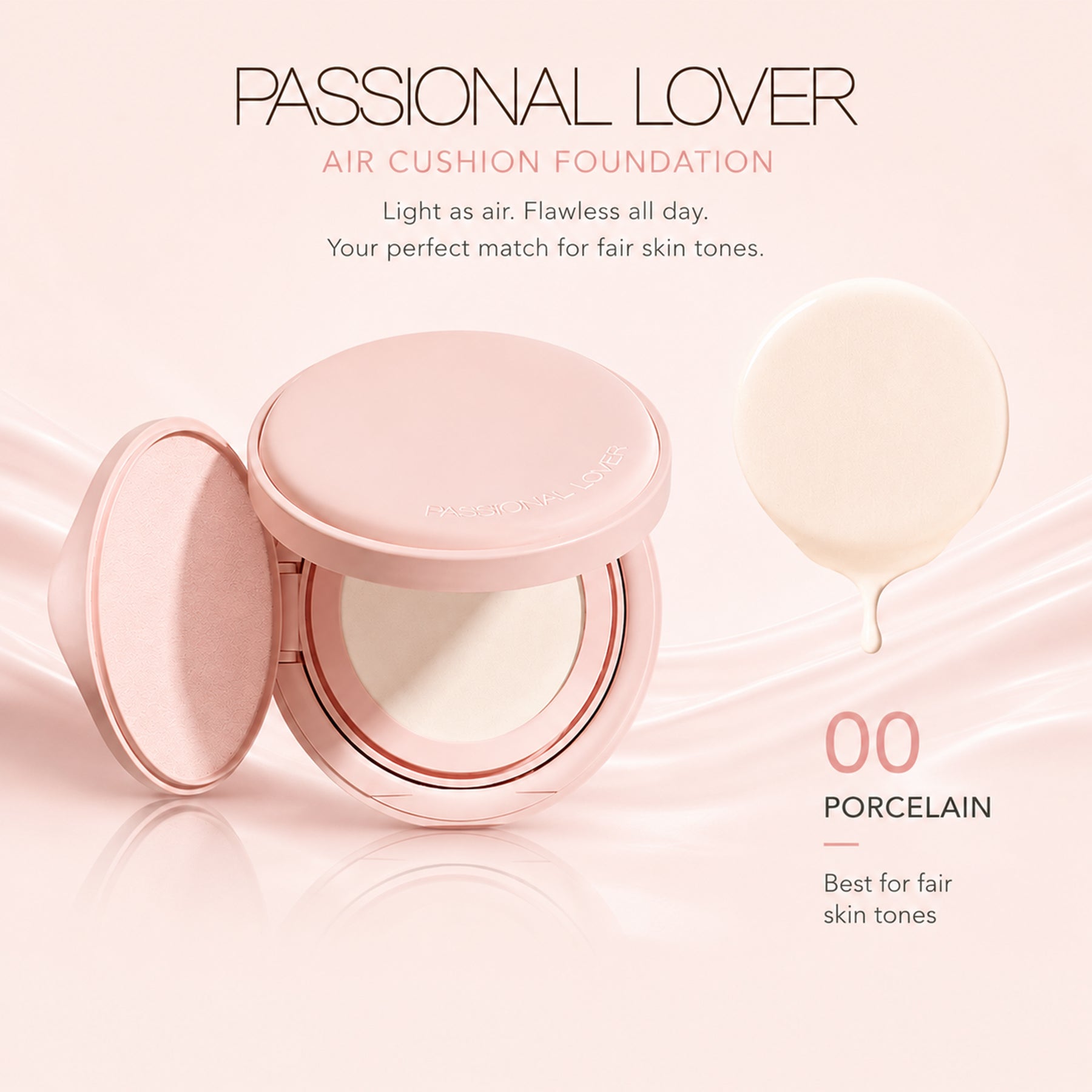 Passional Lover Fond de Teint Coussin 2.0 00 Porcelaine Format Plein 14 g