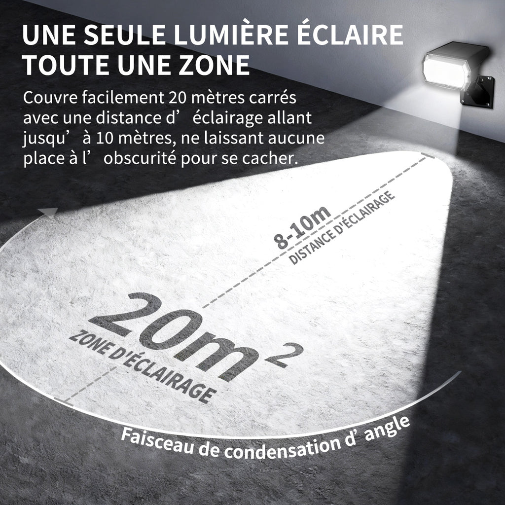 VIVREAL CPD-09 type 2 Lot de 2 lampes solaires 48 LED - Blanc chaud