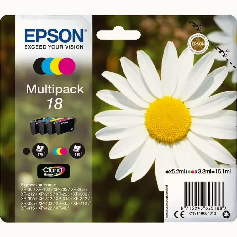 Epson Multipack d'encre Claria Home 18 Pâquerette 4 couleurs