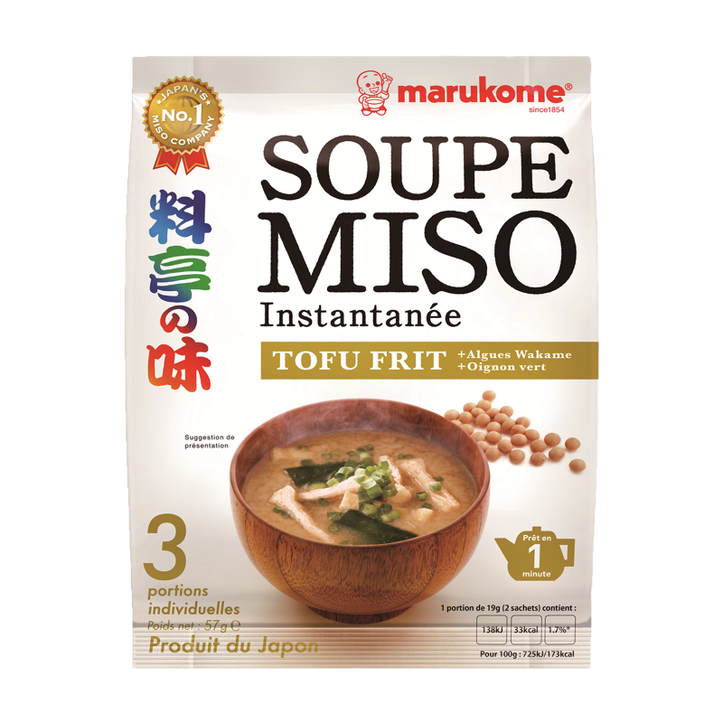 Marukome Soupe miso au tofu frit - 57 g