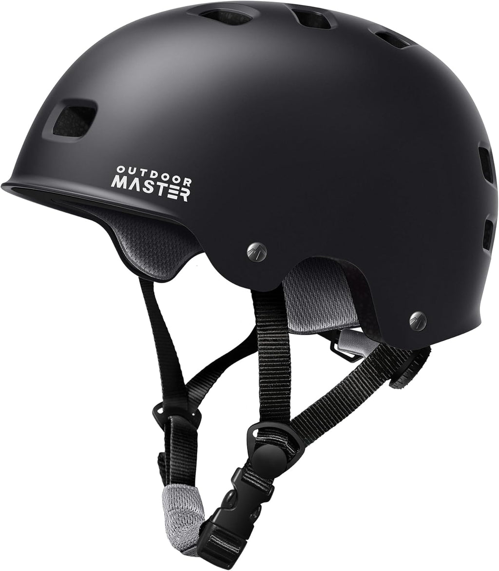 OutdoorMaster Casque de Skateboard Oryx Noir XS 46-51cm