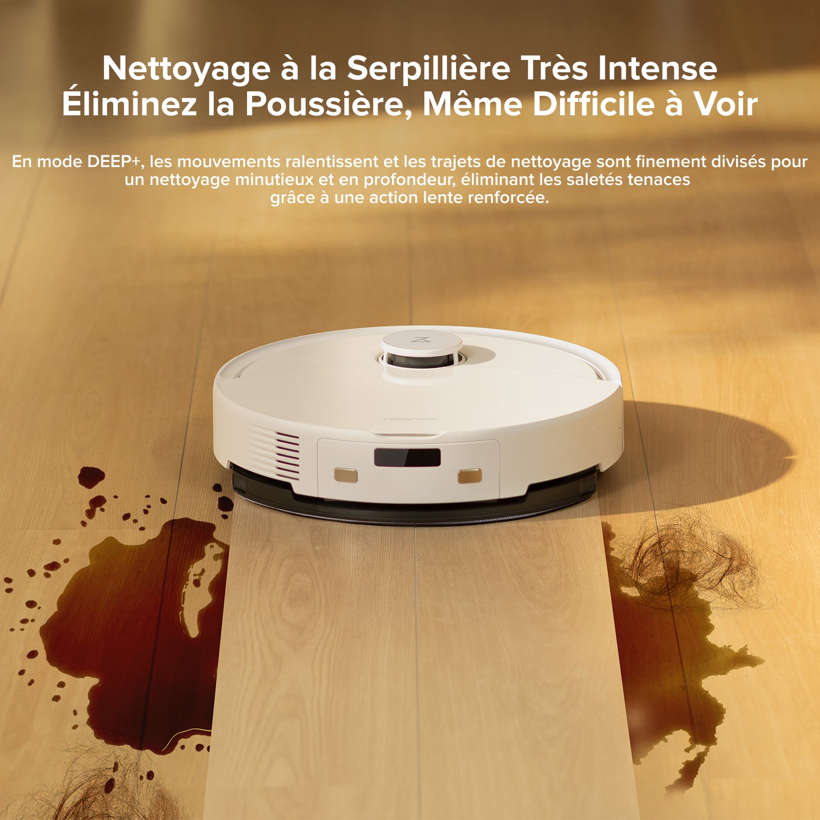 Roborock Q10 X5, aspirateur robot laveur 10 000 Pa, système double anti-emmêlement, brosse JawScrapers, évitement intelligent des obstacles, blanc